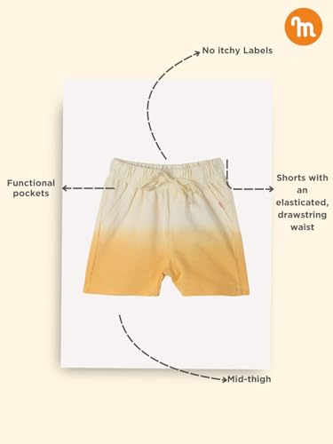 Image of Milou Girls 100% Cotton Stripes Allover Print Biowash Shorts | Soft & Breathable, Safe Dyes, Label-Free Comfort