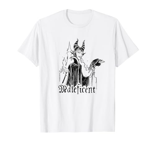 T-shirt Maléfique Disney Sleeping Beauty noir en coton pour femme