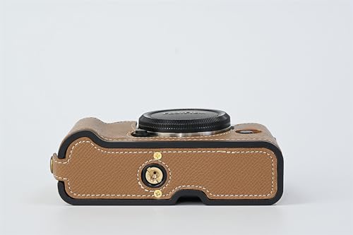 Funda media de cuero para cámara Fujifilm X-T30 III/II marrón miniatura 3