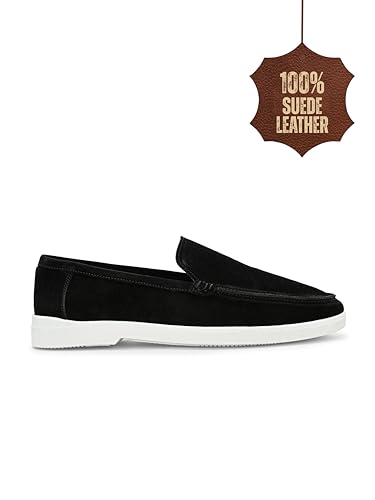 Image of Men Classic Suede Leather Loafers - Cushioned Comfort, Durable Sole & Everyday Luxury