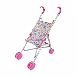 FytStycale Faltbarer Puppenwagen faltbar Puppenwagen Stabiler Stahlrohrrahmen Puppenbuggy für Kinder, Mädchen, Spaziergang, Draußen, Tierplastikwagen