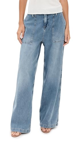 Good American Women's Lite Linen Denim Pants
