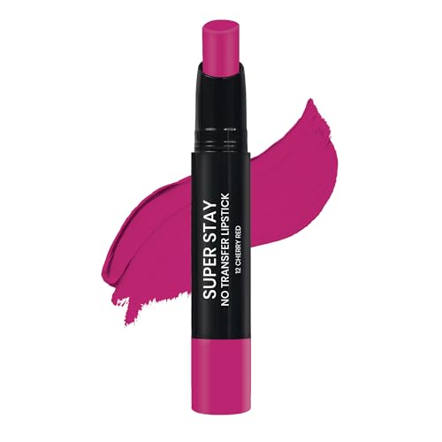 Image of Maliao Super Stay No Transfer Lipstick | Long Lasting Matte Finish | Waterproof & Smudge-Proof Formula | High Pigment Color | Lightweight & Comfortable Wear | Cherry Red, 3.8g