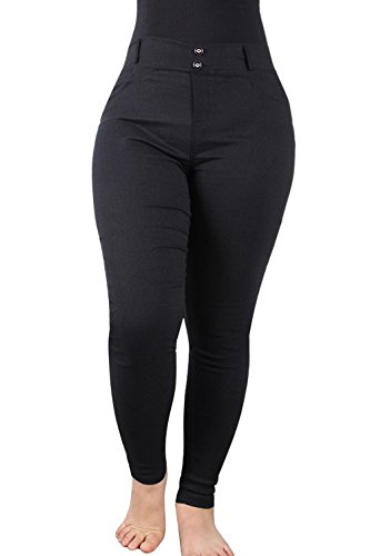 GGTBOUTIQUE - Pantalon - Femme noir noir Medium - noir - Medium