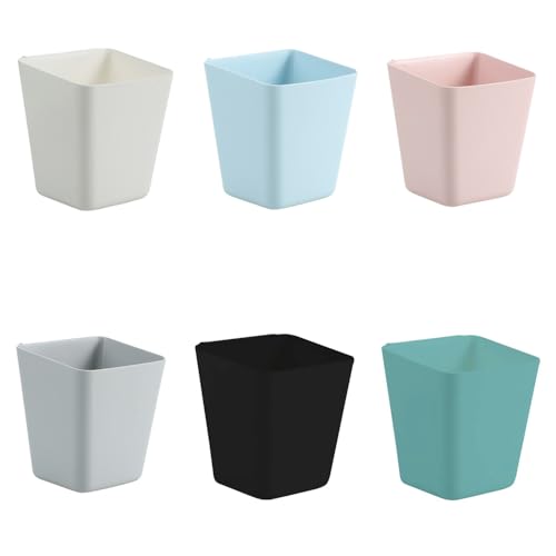 6Pack Hanging Cup Holders, Multipurpose Rolling Cart/Pegboard Accessories Utility Cart Accessories for Art & Craft Supplies, Space Saving Hanging Storage Basket Pencil Holder Makeup Organizers