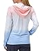 KPSUN Women's UPF 50+ UV Sun Protection Clothing Zip Up Hoodie SPF Long Sleeve Sun Shirt Fishing Hiking Outdoor Jacket,GradientPink,M