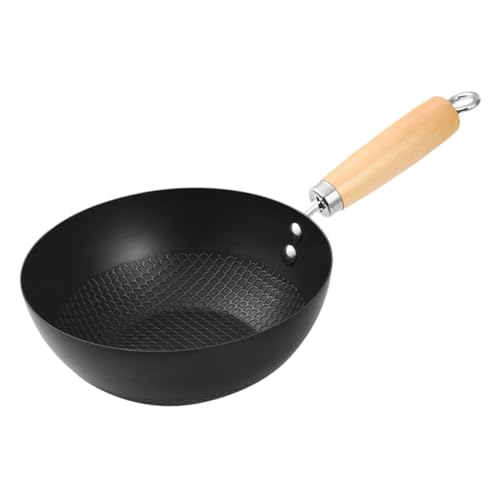 Wok con fondo plano sin recubrimiento antiadherente de hierro