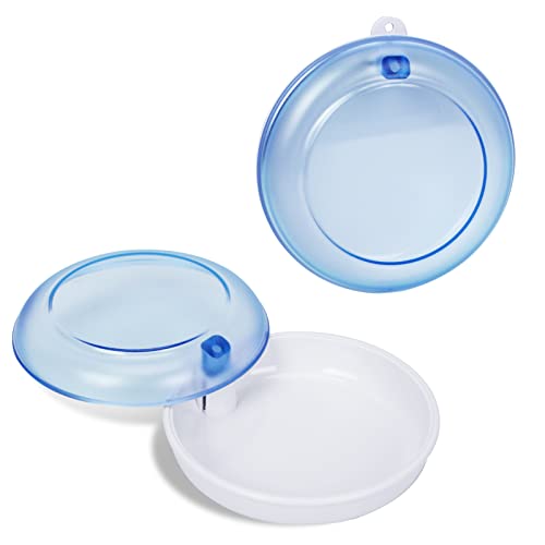 Unaone 2 Pcs Retainer Case, Perfect Retainer Box Retainer Container Partial Mouth Guard Case Denture Box Orthodontic Denture Storage Boxes for Travel and Household, Blue