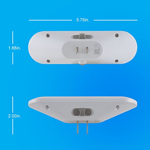 GE Ultrabrite LED Light Bar, 2 Pack, 100 Lumens, Plug-in, Dusk-to-Dawn Sensor, Auto/On/Off Switch, Home DÃƒ©cor, Ideal for Bedroom, Bathroom, Nursery, Kitchen, Hallway, White, 46707, 2