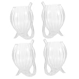 Ipetboom Copa de Vino Creativa Vaso de Vidrio Transparente 4 Piezas para Bebidas y Cócteles Decoración de Fiesta