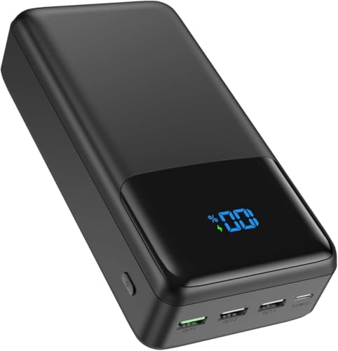 Power Bank 60000mAh, 22.5 W Batteria Esterna Ricarica Rapida,PowerBank con USB-C 4 uscite e 2 ingressi LED Display Power Bank Per Cellulare Tablet Campeggio
