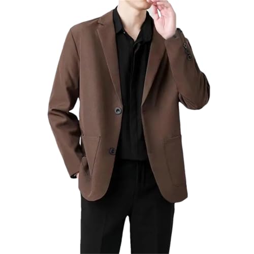 Men Single Breasted Suit Jackets Slim Fit Casual Sport Coats Solid Color Blazer Coat - Main Image