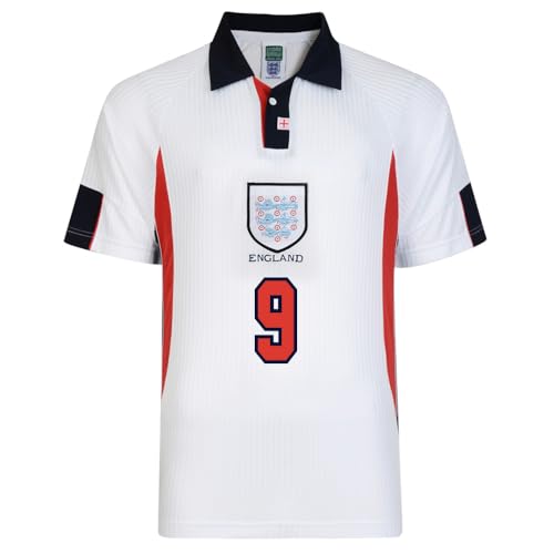 England 1998 World Cup Finals No 9 Shearer Shirt White X-Large Polyester