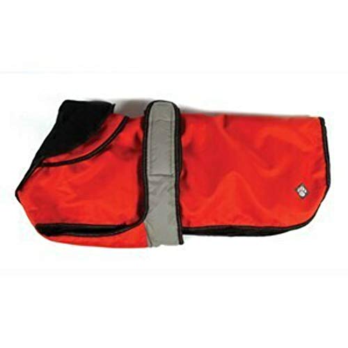 Danish Design 2 in 1 Ultimate Orange Dot Removable Padding Lightweight Dog/Puppy Coat 26 Inch 65 cm