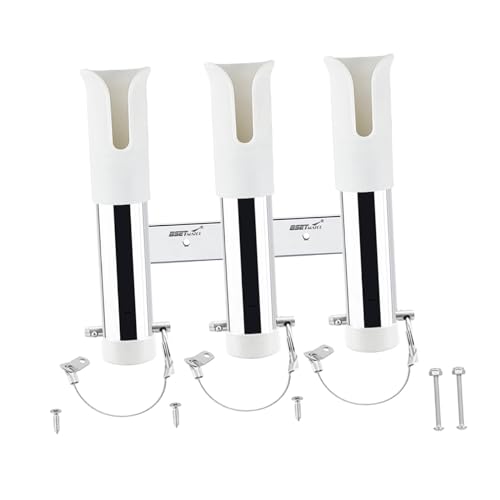 YIJU Marine Fishing Rod Holder Rack for Boat and Trailer , White