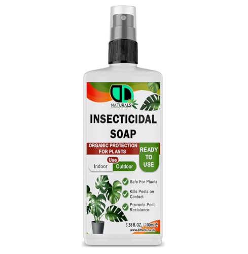DD Teck 100% Natural Insecticidal Soap Spray Insecticidal Soap for Plants Organic & Biodegradable Formula Kills Aphids Mites & Thrips Eco-Friendly & Non-Toxic (100ml Spray)