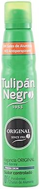 Tulipan Negro Original Scent Deodorant Spray 6.75 oz Long-Lasting Freshness & Odor Protection For Men & Women