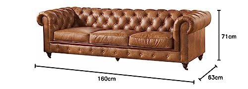 Image of A to Z Furniture Classic 3+2=5 Seater Sofa Set Luxury Chesterfield Leatherette Sofa in for Home Living Room & Office (Brwon) - 3, Brown