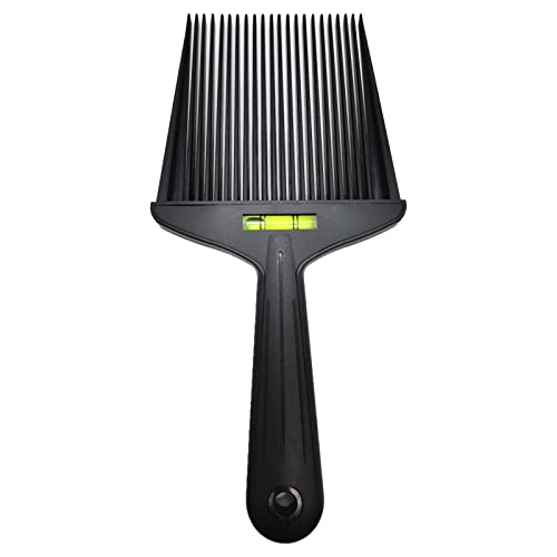 Queen.Y Pettine Piatto da Barbiere Pettine a Livello di Taglio di Capelli, Pettine per Capelli da Barbiere per lo Styling dei Capelli da Uomo,Accessori per Utensili da Taglio(Nero)