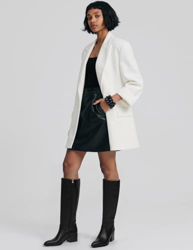 Modatope Knee High Boots Women Low Block Chunky Heel Tall Boots Pointed Toe Fall Long Boots for Women Side Zipper4