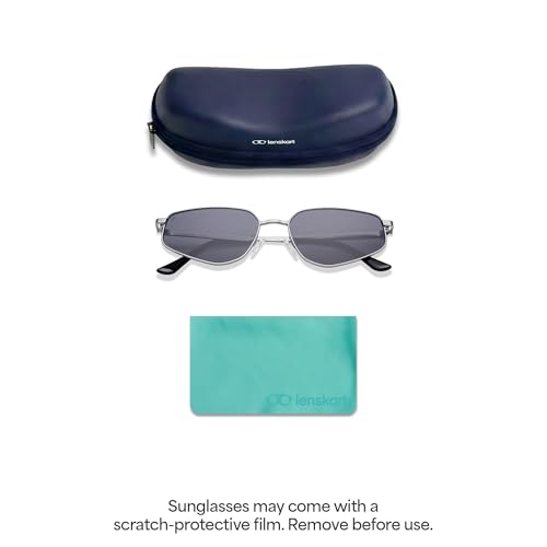 Image of Vincent Chase By Lenskart | Gunmetal Grey Solid Full Rim Hexagonal | Branded and Stylish Sunglasses | 100% UV Protected | Men & Women | Large | VC S17528