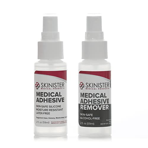 Skinister Prosthetic Medical Adhesive (2Oz) And Remover (2Oz) Combo Pack | Ostomy, Mastectomy, Sfx #TOP5