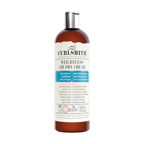 Image of CURLSMITH - Weightless Air Dry Cream - Vegan Leave-In Conditioner for Any Hair Type, Smooths Hair