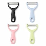 For Kuhn Rikon Peeler Replacement, 4 Pack Y Vegetable Peelers for Kitchen, Sharp Blade Potato, Fruit & Apple Peeler Set