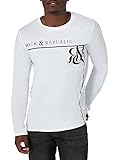 rock & republic mens jeans Ajuste clásico. Fabricada con un ajuste regular a través del torso y los brazos, esta camiseta de manga larga está hecha para una comodidad total y un estilo fácil. Los gráficos característicos y la tela suave hacen de esta camiseta de manga larga un básico en el armario.
