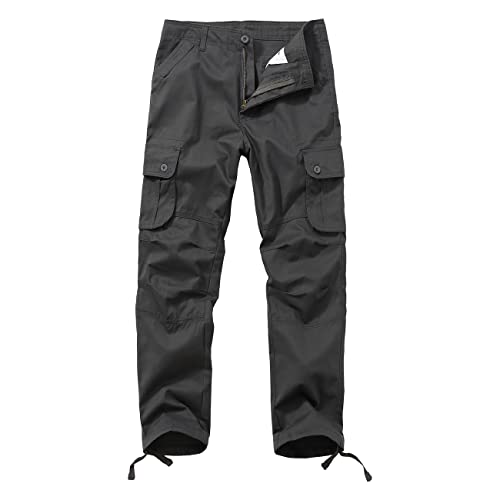 Yageshark Pantalones para Hombre Carga Pantalón con 6 Bolsillos Algodón Cargo Pants Hombre Cover