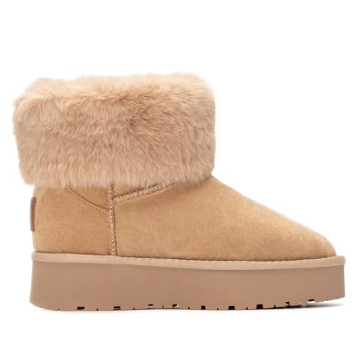 XTI   Botín Mujer Beige   Calzado Cómodo y Versátil   Moda casual   Modelo 14471901 (Talla 39)