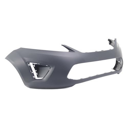 Image of FitParts Compatible with Ford Fiesta 2011-2013 Front Bumper Cover | Primed, Fits Base Models Only, Ready to Paint, OEM AE8Z17D957AAPTM, FO1000662
