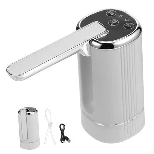 TEHAUX Bomba Eléctrica Dispensadora de Agua Potable Plegable para Garrafas Compatible con Salida Plegable y Motor Potente para Hogar Camping y Oficina