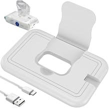 HOTBEST Baby Wipe Warmer, Wet Wipe Warmer, Thermostat Baby Diaper Wipe Warmer, Even Fast Heating Heated, Portable USB Powered Wet Wipes Heater for Car Home Travel Baby Nursery White