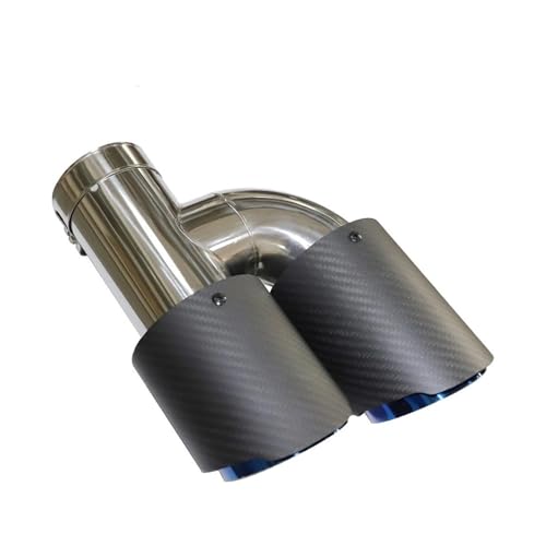 Embout échappement silencieux voiture double sortie universelle bleu 77mm - 5