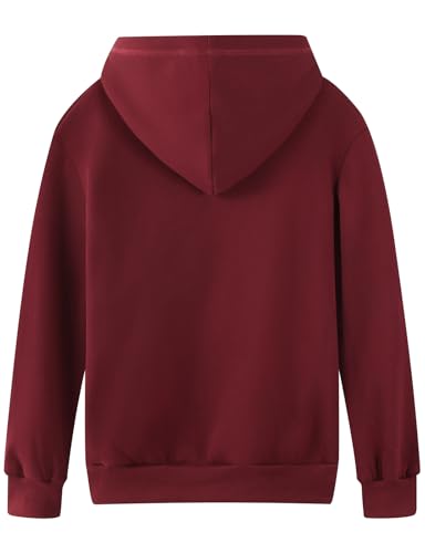 Spring&Gege Youth Solid Fleece Hoodies Soft Full Zip Hooded Sweatshirts for Children (3-12 Years)2