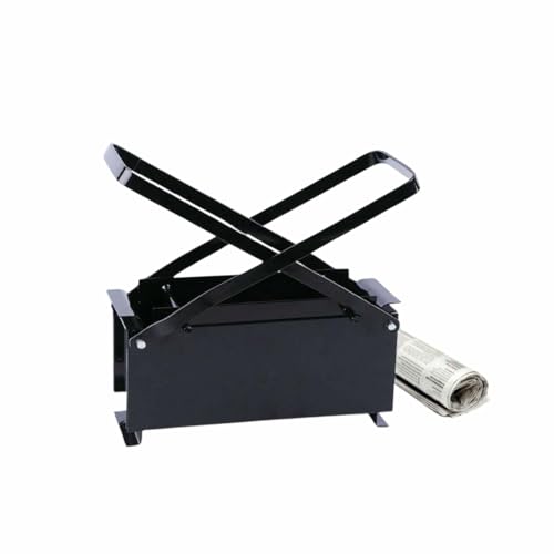 Log Briquette Maker | Eco-Friendly Paper Brick Fire Block Recycling Press | Durable Steel Construction | Black