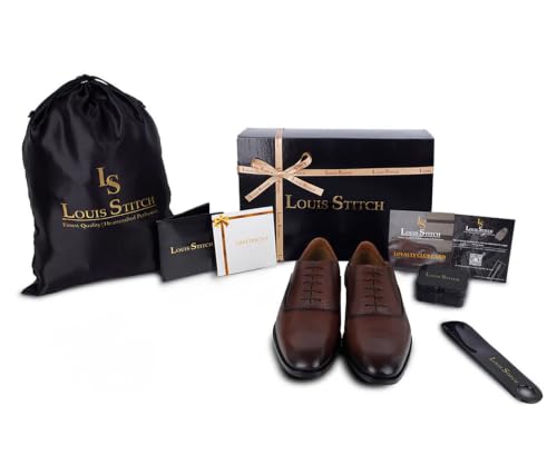 Image of LOUIS STITCH Men's Derby Formal Shoes| Handmade Italian Leather Shoes for Men (LSEUPLDY)