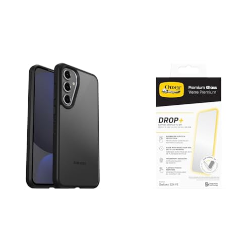 Coque Otterbox Samsung S24 FE anti-chute protecteur ecran verre trempé transparent noir