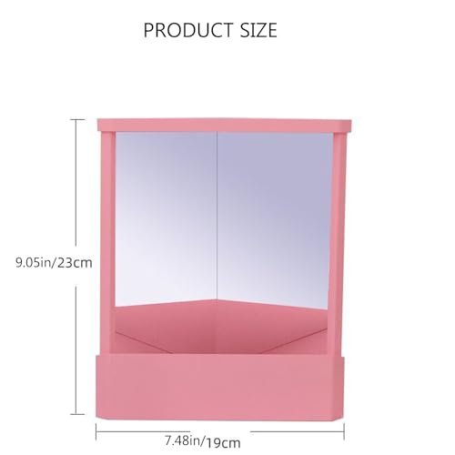 Espejo de tocador triangular para maquillaje tamaño pequeño miniatura 7