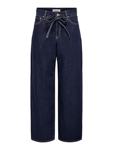 Jean droit ONLY Onlgianna MW bleu denim foncé de taille 26W 34L