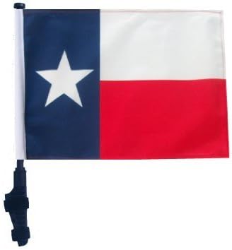 Texas Golf Cart Flag with SSP Flags EZ On & Off Bottom Bracket