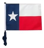 Texas Golf Cart Flag with SSP Flags EZ On & Off Bottom Bracket