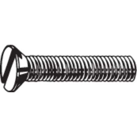 M4-0.7 x 8 mm. Flat Head Slotted Machine Screw, 100 pk.