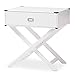Bowery Hill 1 Drawer Nightstand Table in White