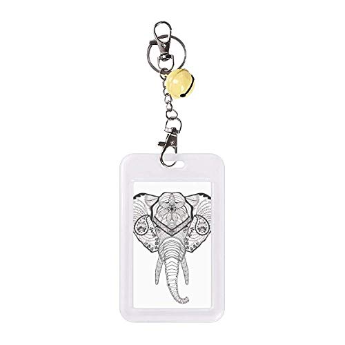 Porte-badge éléphant et sa cloche jaune pour humaniser votre quotidien professionnel