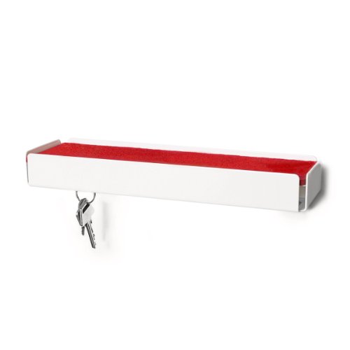 Preisvergleich Produktbild Konstantin Slawinski KEY-BOX weiß Filz rot Schlüsselbox