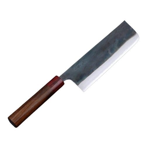 Amazon | 元兼 菜切り包丁 165mm 両刃 青紙スーパー 割込み 黒打ち