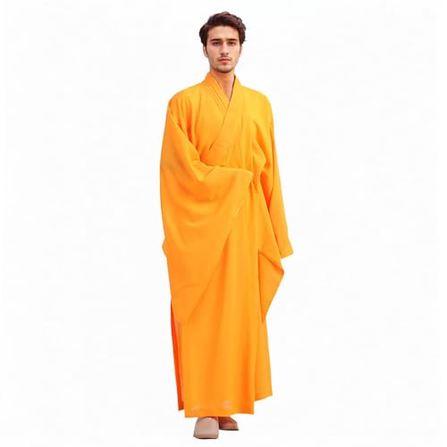 Kung Fu Robe Costum Long Cotton Monk Robes Buddhist Clothes2