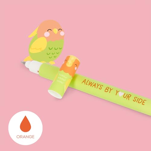 Legami - Set löschbare Stifte San Valentino 2026, Better Togheter, mit thermosensitiver löschbarer Tinte, türkis, orange, löschen ohne das Blatt zu beschädigen